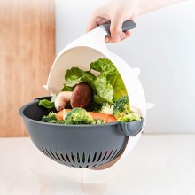 Овощерезка Wet Basket Vegetable Cutter 9 в 1 Многофункциональная терка с контейнером + друшлаг Бело-Серый (GS - 555) Овощерезка Wet Basket Vegetable Cutter 9 в 1 Многофункциональная терка с контейнером + друшлаг Бело-Серый (GS - 555)