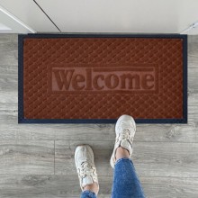Придверный коврик резиновый коричневый "Welcome" 45*75 см (GS - 88405)