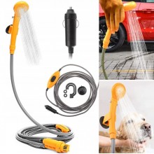 Портативный автомобильный душ от прикуривателя 12v Auto Shower подвесной для путешествий Оранжевый (TG7029)