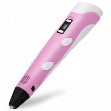3D ручка c LCD дисплеем и набор эко пластика для рисования 3DPen-2 Розовая (as-1207)