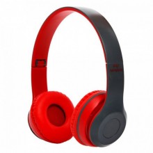 Беспроводные Наушники P-47 Bluetooth + MicroSD + FM Радио Red (as-1204)