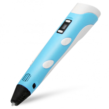 3D ручка c LCD дисплеєм і набір еко пластику для малювання 3DPen-2 Блакитний (as-1125)