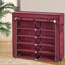 Тканевый шкаф для хранения обуви Shoe Cabinet обувной складной стеллаж полка-органайзер 118х30х120 см Бордовый (as-1426) Тканевый шкаф для хранения обуви Shoe Cabinet обувной складной стеллаж полка-органайзер 118х30х120 см Бордовый (as-1426)