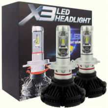 Комплект автомобильных LED ламп Headlight X3 H7 25W 6000K (as-10420)