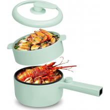 Электрическая кастрюля 600W объемом 1,5 л для приготовления пищи Porringer кастрюля-пароварка с антипригарным покрытием 220V Бирюзовый (TG7069) Электрическая кастрюля 600W объемом 1,5 л для приготовления пищи Porringer кастрюля-пароварка с антипригарным покрытием 220V Бирюзовый (TG7069)