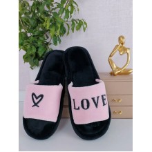 Домашние женские тапочки Love с гладкой меховой текстурой и открытой пяткой цвет розовый размер 36-37 (wSLove-2000) Домашние женские тапочки Love с гладкой меховой текстурой и открытой пяткой цвет розовый размер 36-37 (wSLove-2000)
