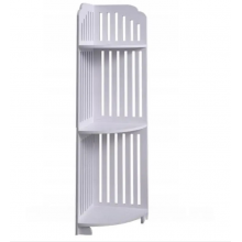 Угловая полка-стеллаж в ванную Shelf PK-05 пластиковая этажерка (80cm*30cm*20cm) White (TG7050)