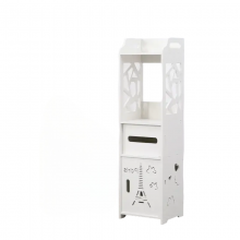 Пластиковая полка-стеллаж Paris PK-02 (80cm*15cm*15cm) влагостойкая этажерка в ванную White (TG7051)