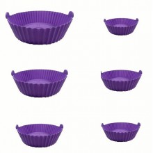 Силиконовая фритюрница Silicone form Silica 880-3 набор лотков 6 шт для выпечки Фиолетовый (TG7044) Силиконовая фритюрница Silicone form Silica 880-3 набор лотков 6 шт для выпечки Фиолетовый (TG7044)