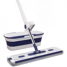 Швабра с отжимом и складным ведром на 12 л Smart Mop комплект для уборки 2 в 1 Бело-Синий (TG-7163) Швабра с отжимом и складным ведром на 12 л Smart Mop комплект для уборки 2 в 1 Бело-Синий (TG-7163)