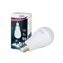 Светодиодная аккумуляторная LED-лампочка Y-3920 аварийная 20W E27 6500K Белый (VD-7215)