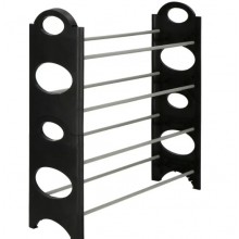 Полка для обуви для 12 пар SHELVING обувной стеллаж на 4 яруса 19x64x64 см Черный (VD-7312)